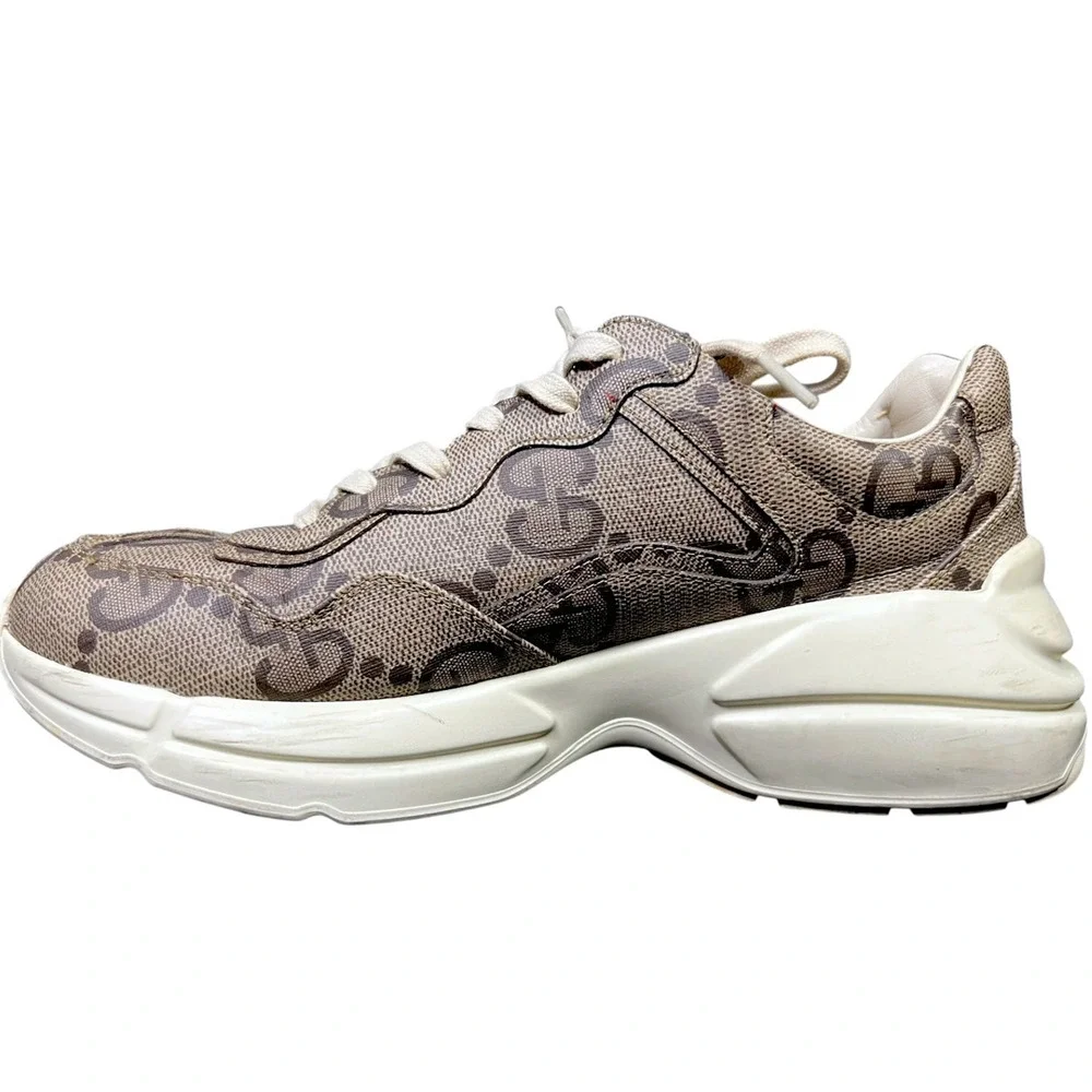 Gucci Jumbo GG Monogram Rhyton Men’s Sneakers US Size 8 Streetwear Luxury Box